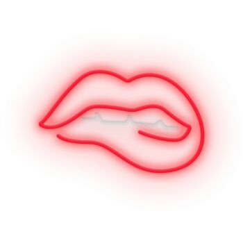 Néon Led Rouge Biting Lips 2