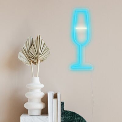 Neon-LED-Blau-Champagner