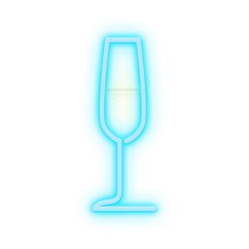 Néon Led Bleu Champagne 2