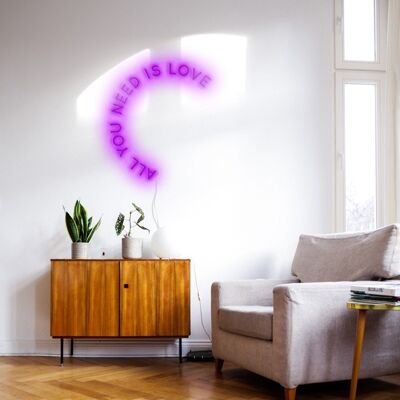 Néon Led  Violet All You Need Is Love