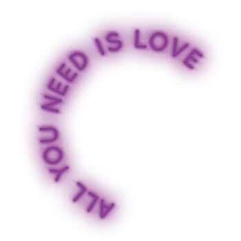 Néon Led  Violet All You Need Is Love 2