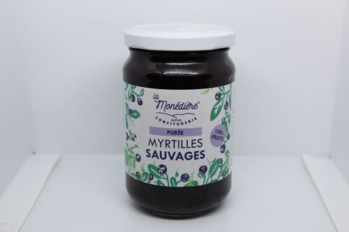 Purée 100% Myrtille sauvage La Monédière 280g