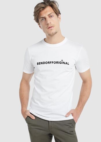 -Shirt Bendorff pour hommes | 100% COTON Blanc - 201