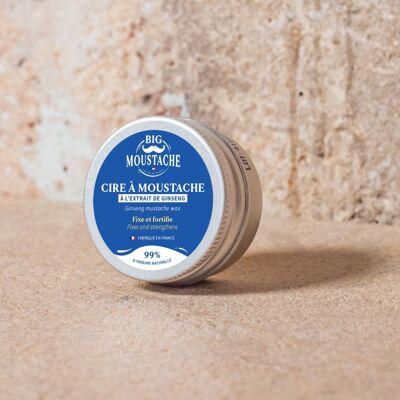 Mustache wax 99% natural with castor oil - 10g - Made in France 4BM00151