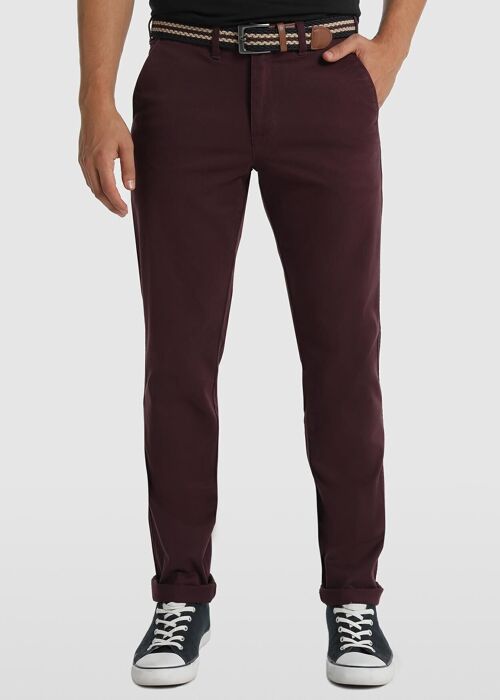 Bendorff Trousers| 98% COTTON 2% ELASTANE Maroon - 247