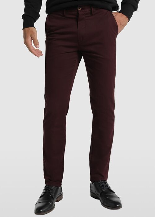 Bendorff Trousers for Mens in Winter 20 | 98% COTTON 2% ELASTANE Maroon - 247