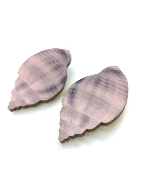 Sea Shell Earrings - Lilac