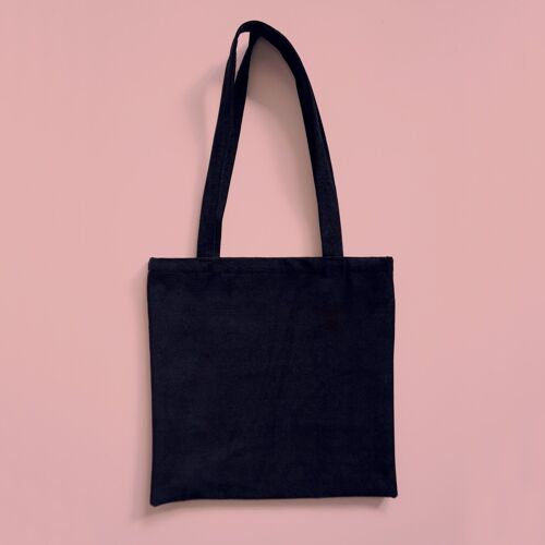Corduroy Tote Bag - Black