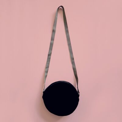 Bolso Circular - Terciopelo Negro