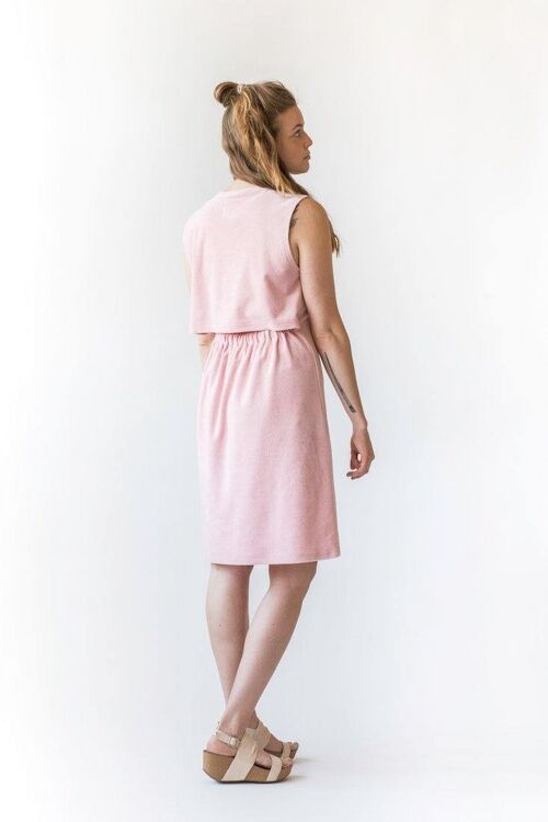 Ariel Midi Dress - Rose Quartz