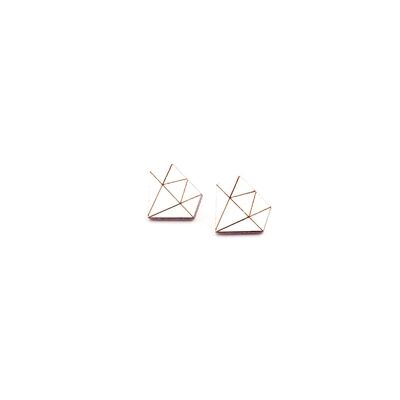 Mini Diamond Earrings - White