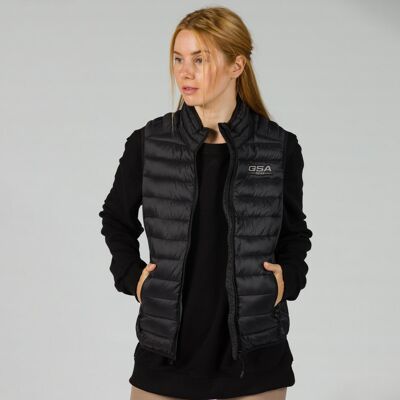 GSA Women's Puffy Vest Jacket - Black