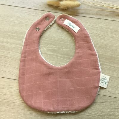 Mini terra-cotta bib in organic cotton