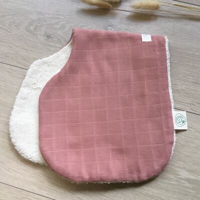 Organic cotton terra-cotta shoulder bib