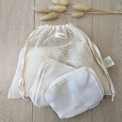 Net of 30 washable wipes in organic cotton