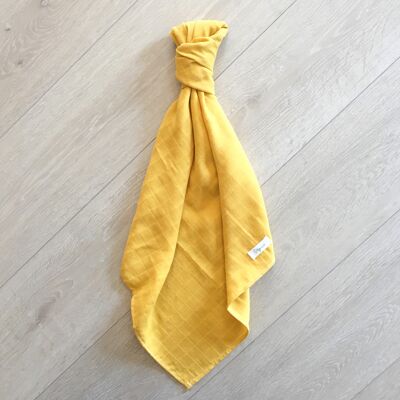 Yellow organic cotton swaddle