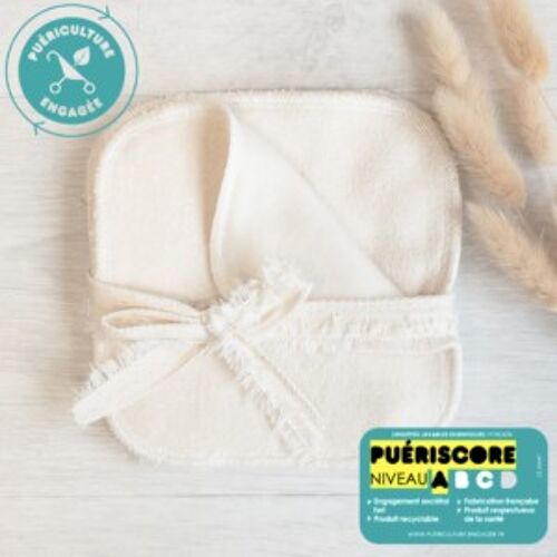 Lingettes lavable en coton bio (par 5)