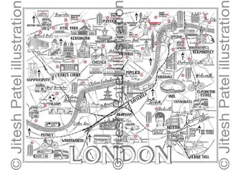 Carte étendue du centre de Londres 2