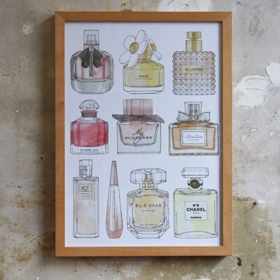 Colección de dibujos de botellas de perfume