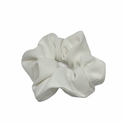 ANDREA Crepe Scrunchie Ecru