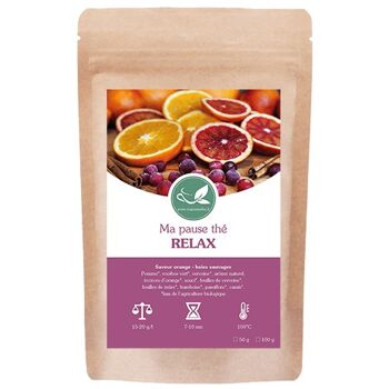 Rooibos orange / baies sauvages - Ma Pause Thé RELAX -  1kg 1