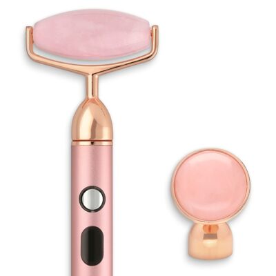 USB vibrating roller with double end (Rose Quartz)