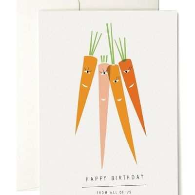 Biglietto di auguri di carote