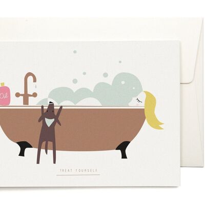 Bubble Bath Grusskarte