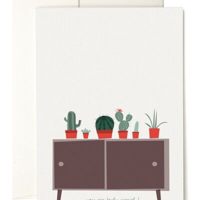 Carte de voeux de collection de cactus