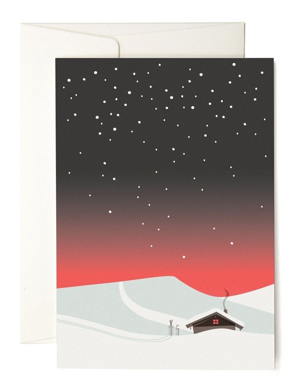 Biglietto di auguri Log Cabin