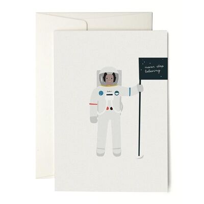 Tarjeta de felicitación de astronauta