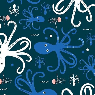 Papel de regalo de pulpo