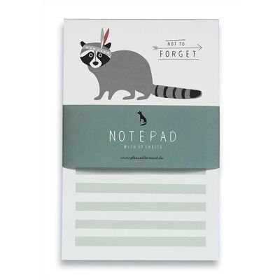 Racoon Notizblock A6