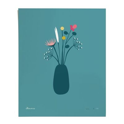 Fleurs, imprimerie, SA 250