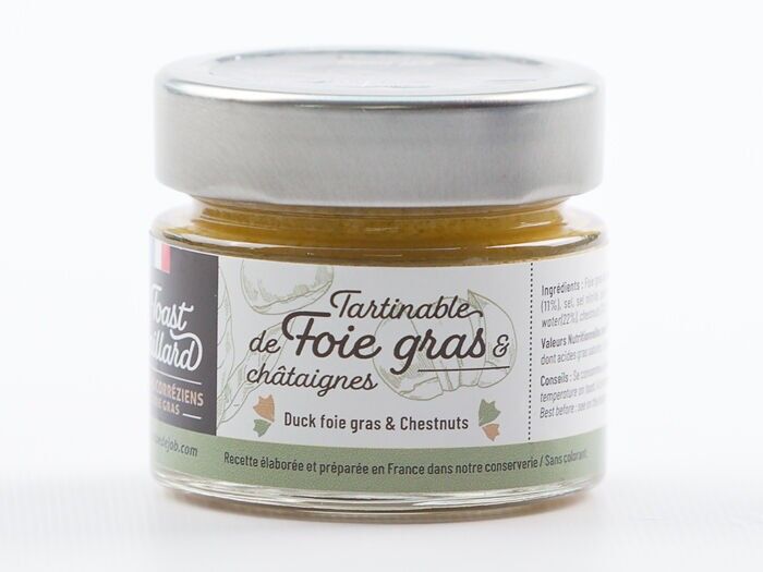 Pane tostato Gaillard con foie gras e crema di castagne