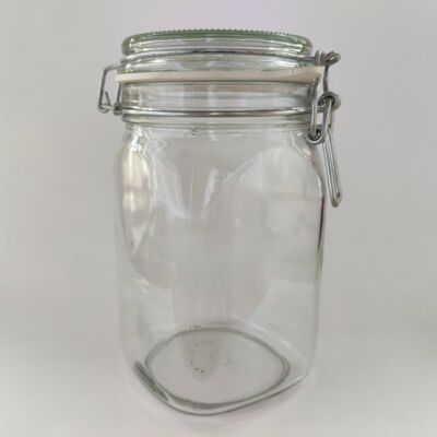 Clip-top jars - 1100ml - White rubber - stainless steel