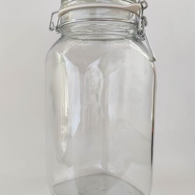 Clip-top jars - 2500ml - White rubber - stainless steel