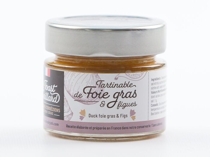 Pane tostato Gaillard con foie gras e crema di fichi