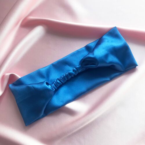 Silk Anya Headband-Cornflower