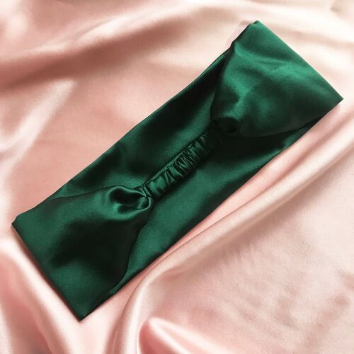 Silk Anya Headband-Emerald