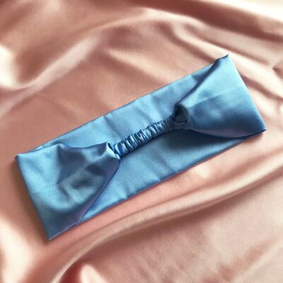 Silk Anya Headband-Pale Blue