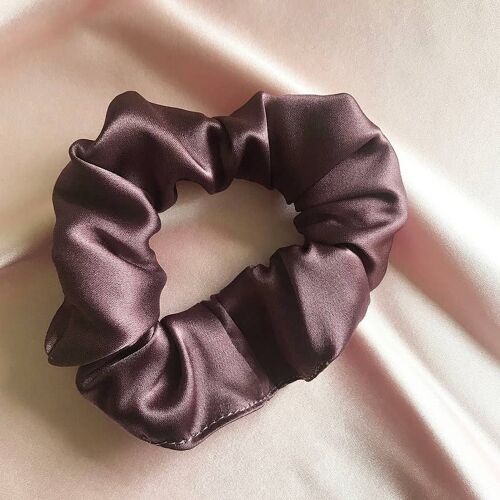 Silk Astrid Scrunchie 22 Colours-Dusk Purple