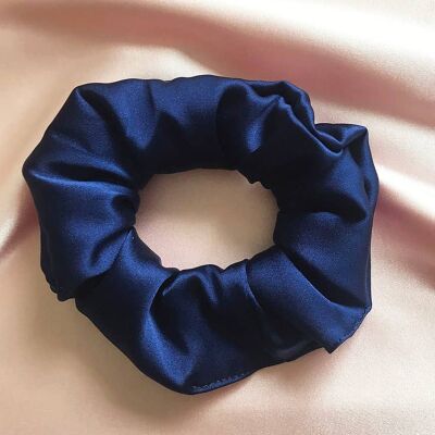 Silk Astrid Scrunchie 22 Colours-French Navy