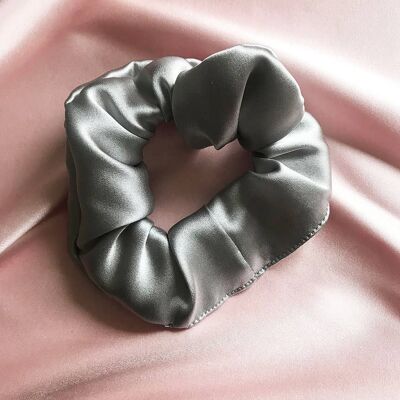 Silk Astrid Scrunchie 22 Colours-Pale Grey