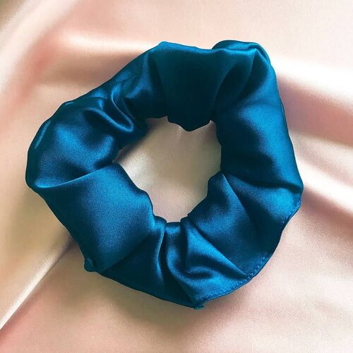 Silk Astrid Scrunchie 22 Colours-Sapphire Teal