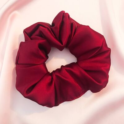 Silk Astrid Super Scrunchie-Borgogna