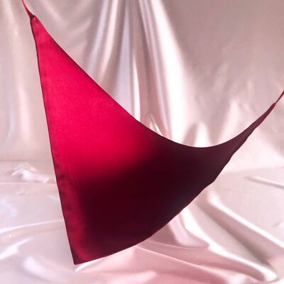 Silk Audrey Headscarf-Burgundy