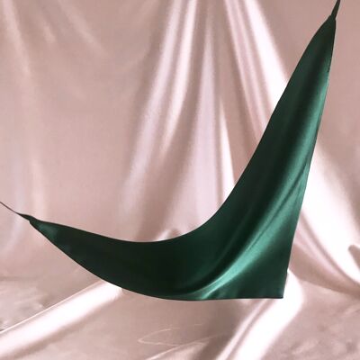 Silk Audrey Headscarf-Emerald