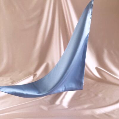 Silk Audrey Headscarf-Pale Blue