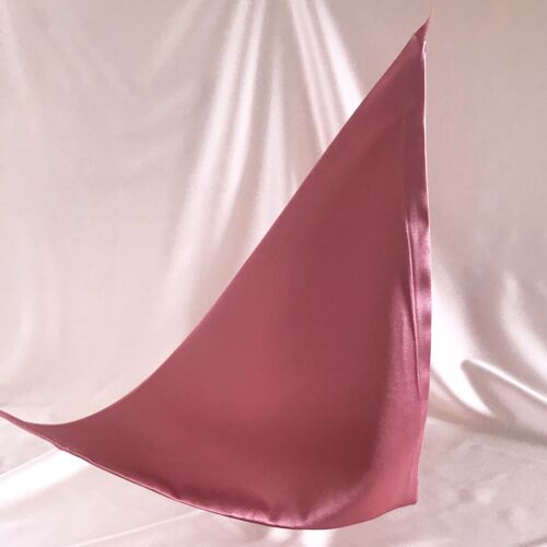 Silk Audrey Headscarf-Rose Petal